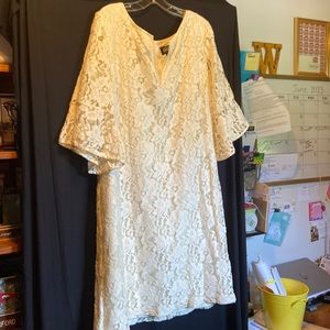 Adrianna Papell fully lined ecru lace dress - size 22W